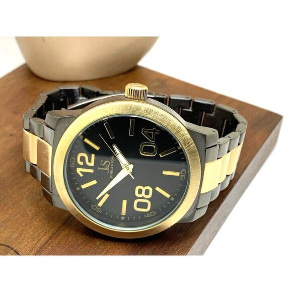 Joshua & Sons Men's Watch JS82TTG Quartz Gray Gold Stainless Steel 48mm - Picture 9 of 15